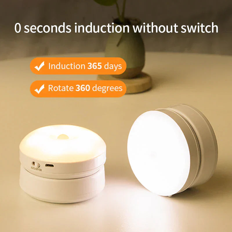 Cordless Motion Sensor Night Light with Adjustable Shade