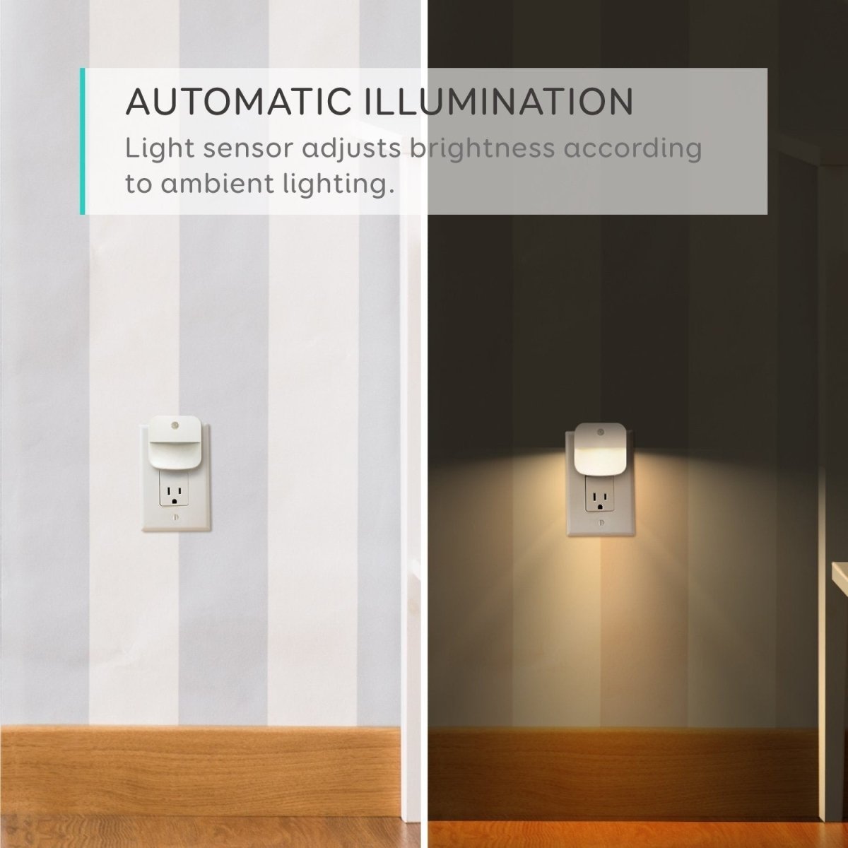 Automatic LED Night Lights with Dusk Sensor - Warm White (6-Pack)