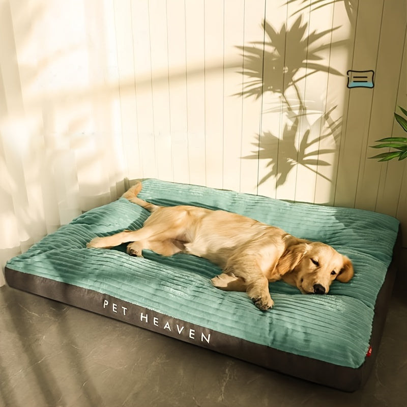 Ribbed Non-Slip Dog Bed with Soft Padding