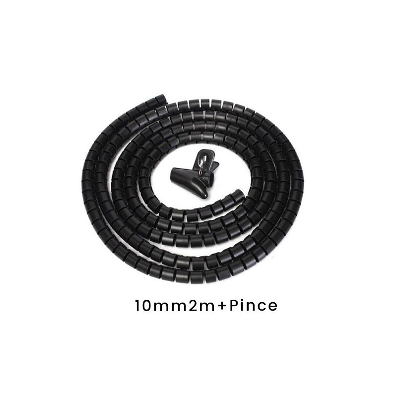 Spiral Cable Management Sleeve - Flexible Wire Organizer