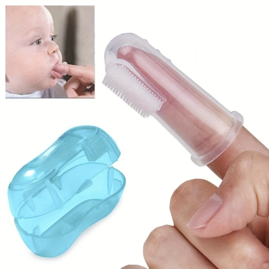 Soft Silicone Finger Toothbrush for Infants - Gentle Oral Care and Teething Relief