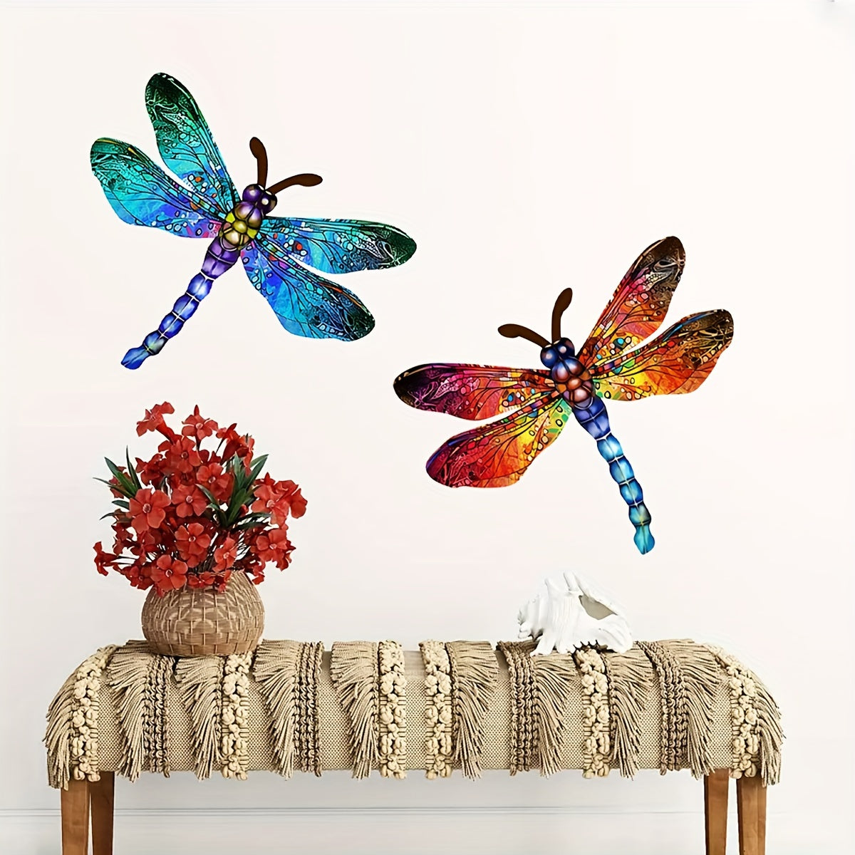 Vibrant Metal Dragonfly Wall Art for Indoor and Outdoor Decor