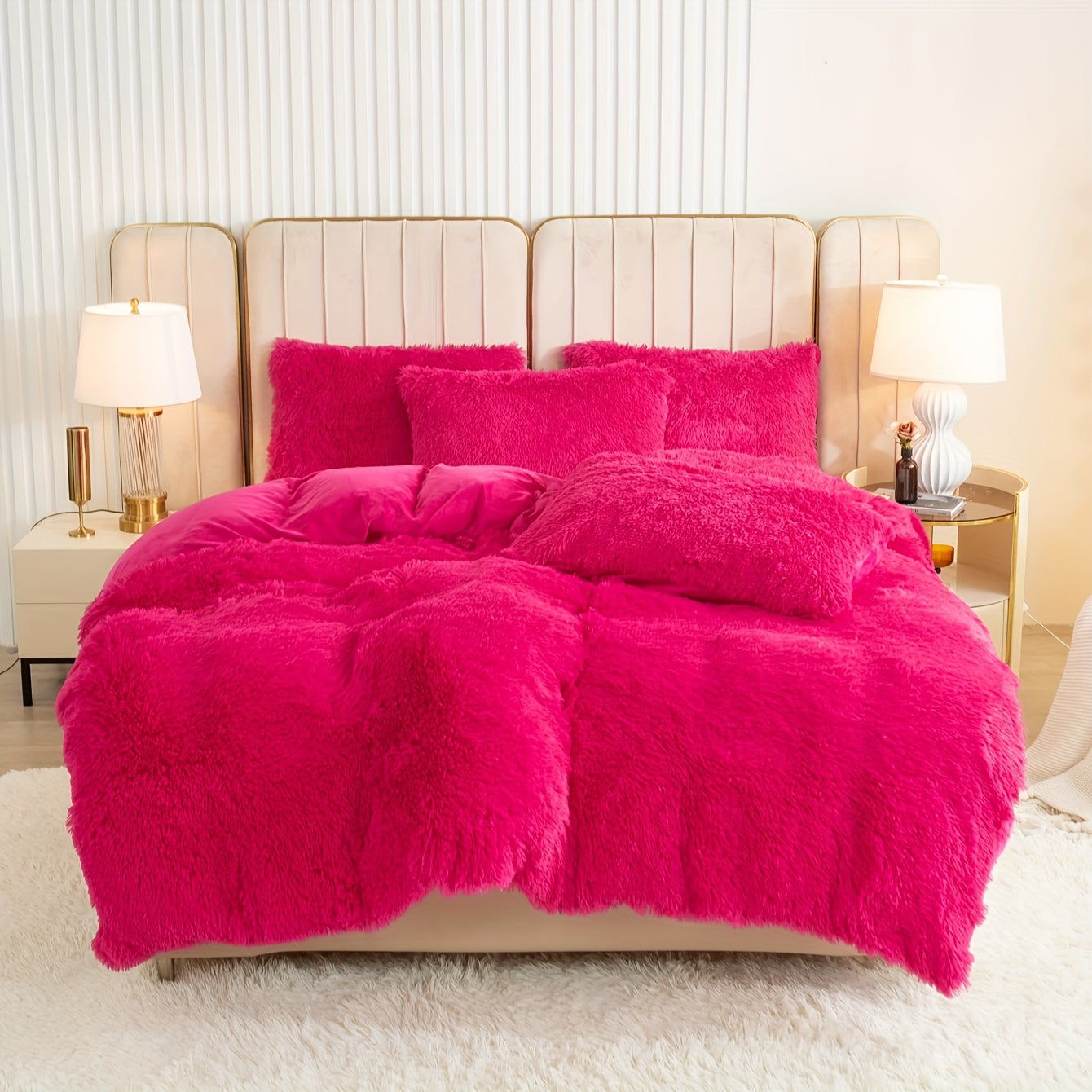 Ultra Soft Plush Duvet Cover Set with Zipper Closure