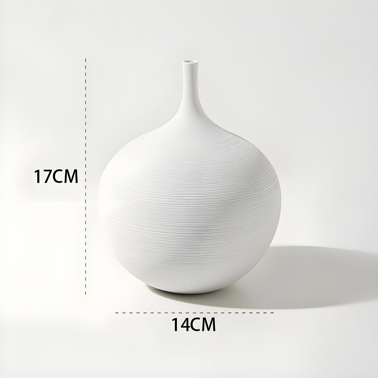 Handcrafted Ceramic Zen Vase with Black-and-White Design
