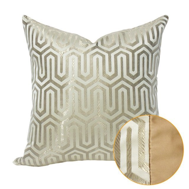 Luxury Gold Satin Pillowcase - Soft Polyester Cushion for Elegant Home Decor