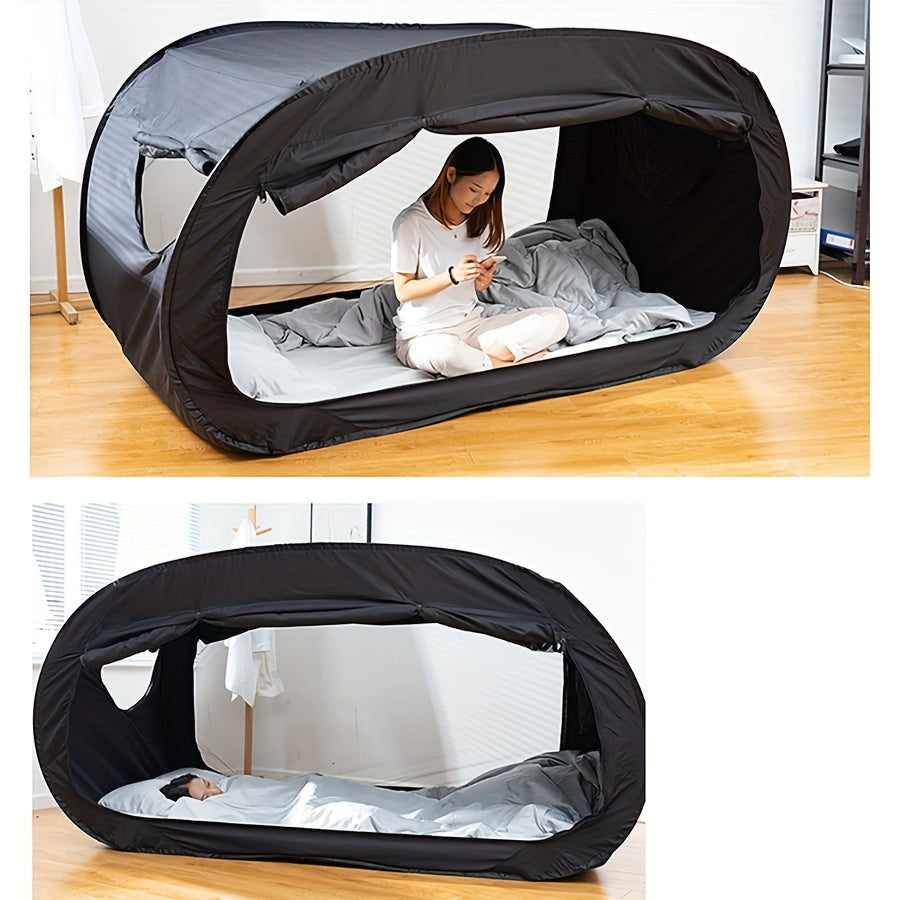 Foldable Tent Bed with Zipper Closure and Mesh Ventilation