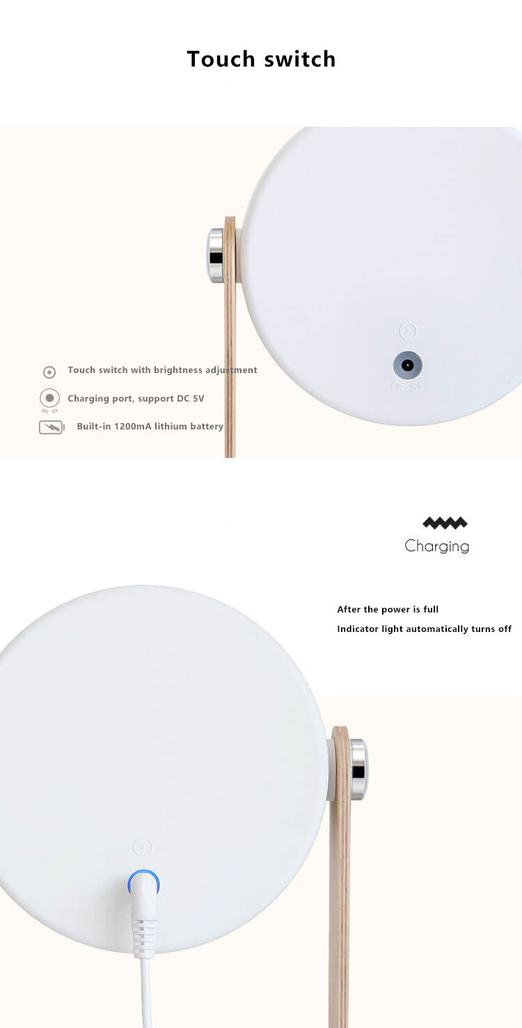 Foldable Portable LED Table Lamp with Retractable Shade