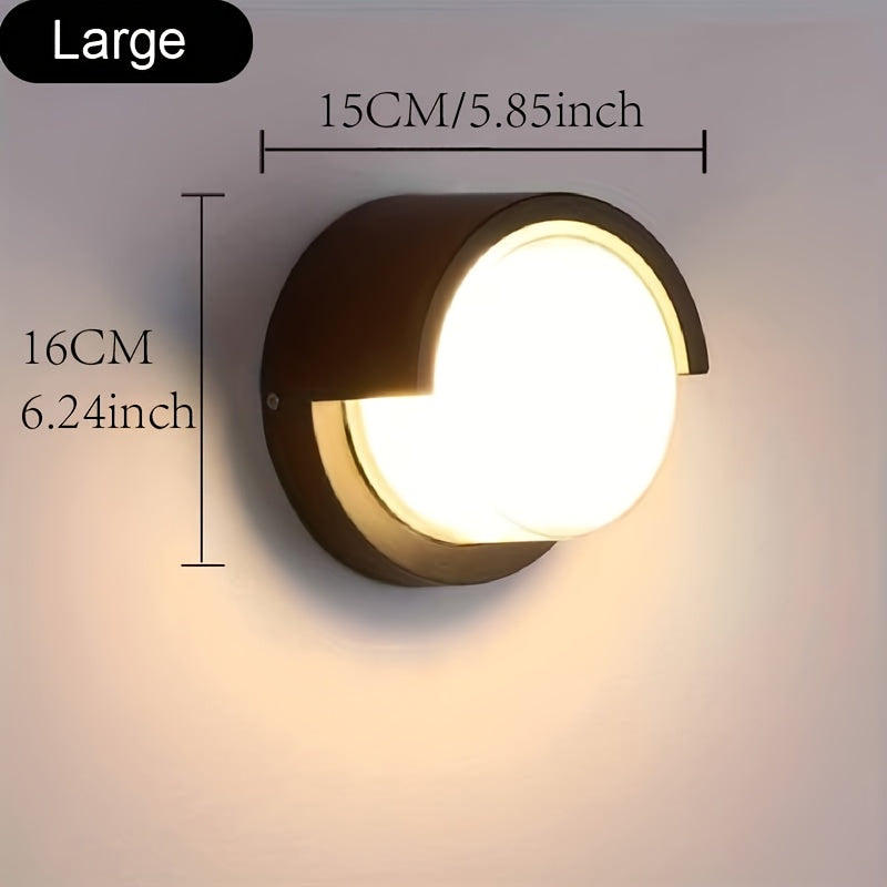 Modern LED Wall Sconce in Warm White for Indoor and Outdoor Use