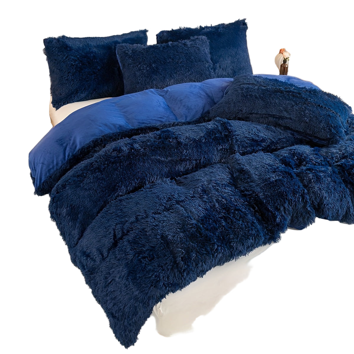 Silk Bamboo Duvet Cover Set with Zipper and Pillowcases
