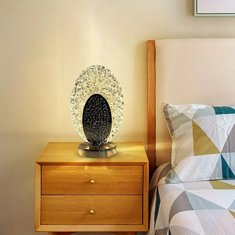 Peacock-Inspired Rechargeable LED Table Lamp