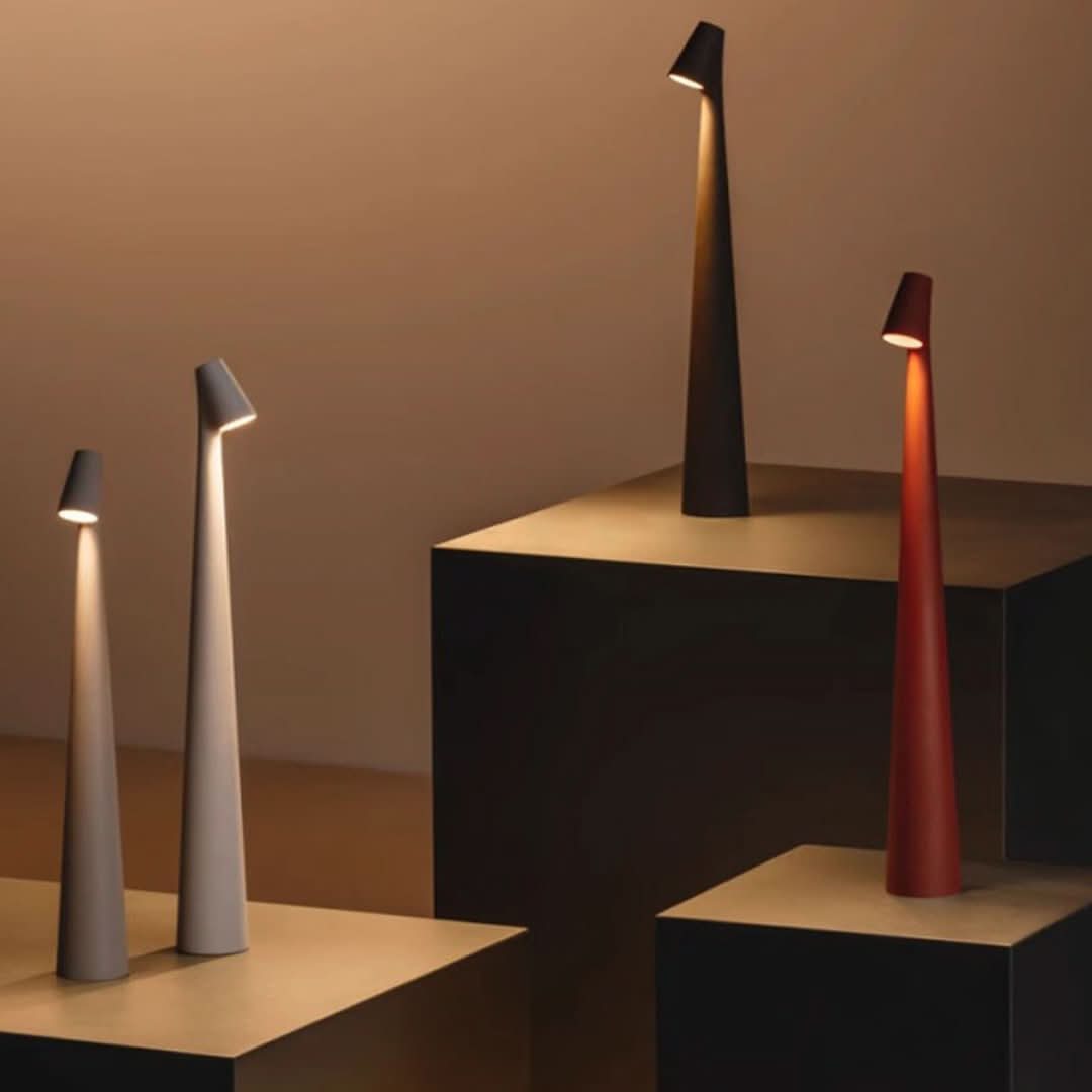 Wireless Scandinavian Aluminum Table Lamp with Touch Control