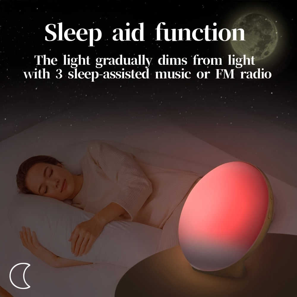 Smart Sunrise Alarm Clock with App Control and FM Radio