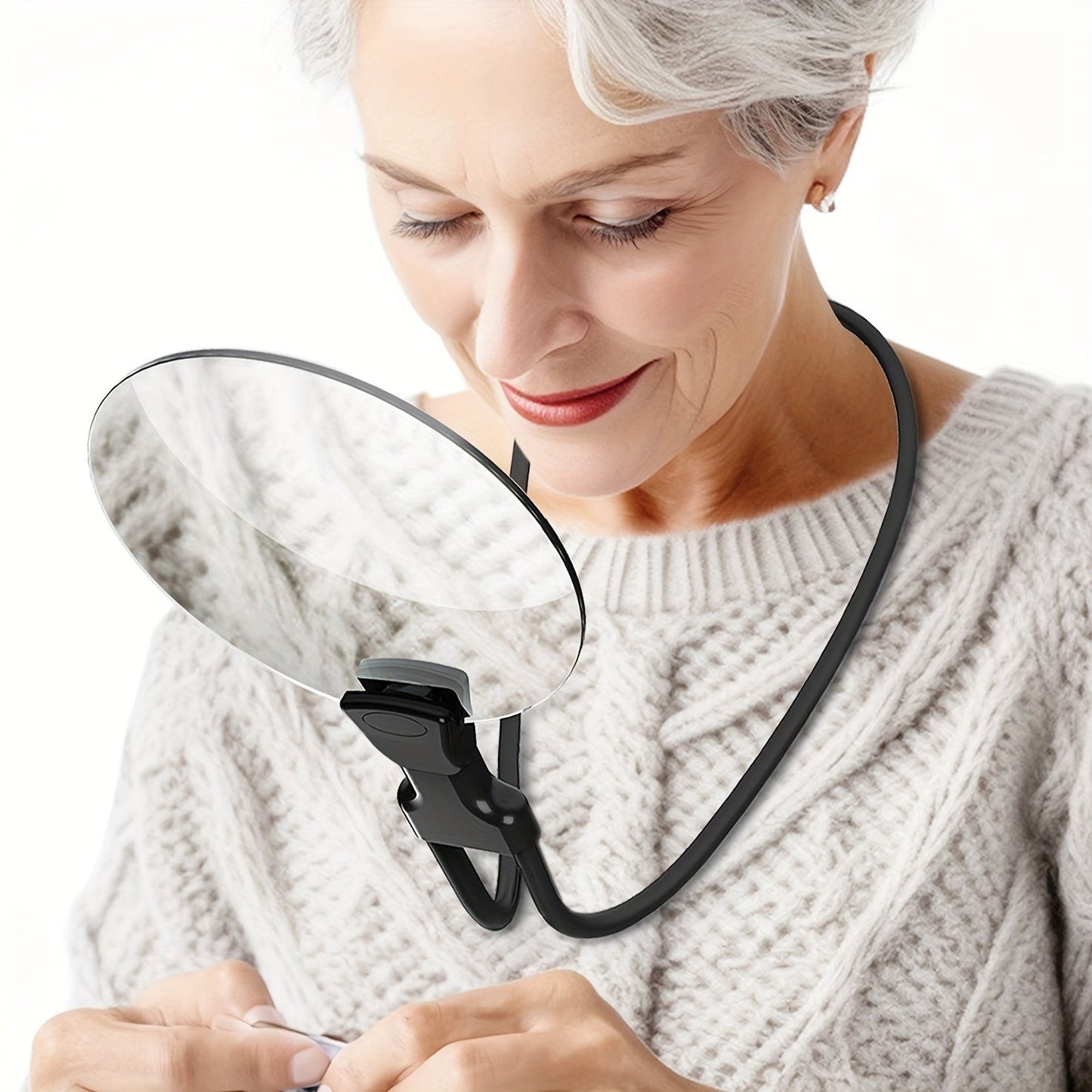 Hands-Free 5X Magnifying Glass with Adjustable Neck Strap