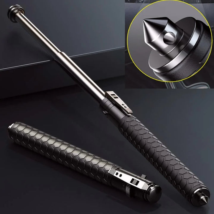 Automatic Self Defense Hiking Walking Stick with Anti-Slip Grip