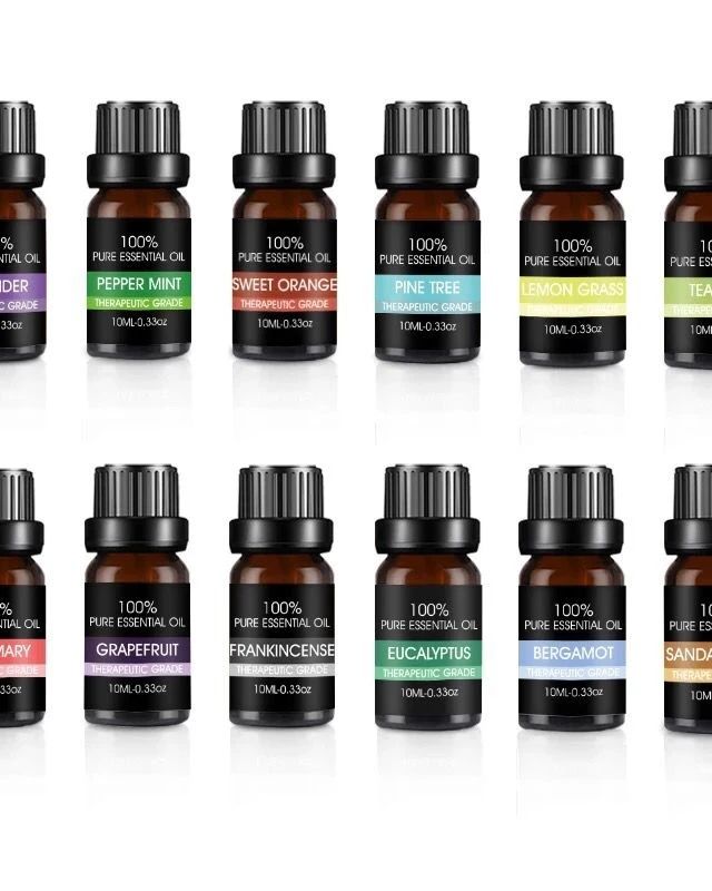 12 Essential Oils Gift Set for Aromatherapy and Home Use