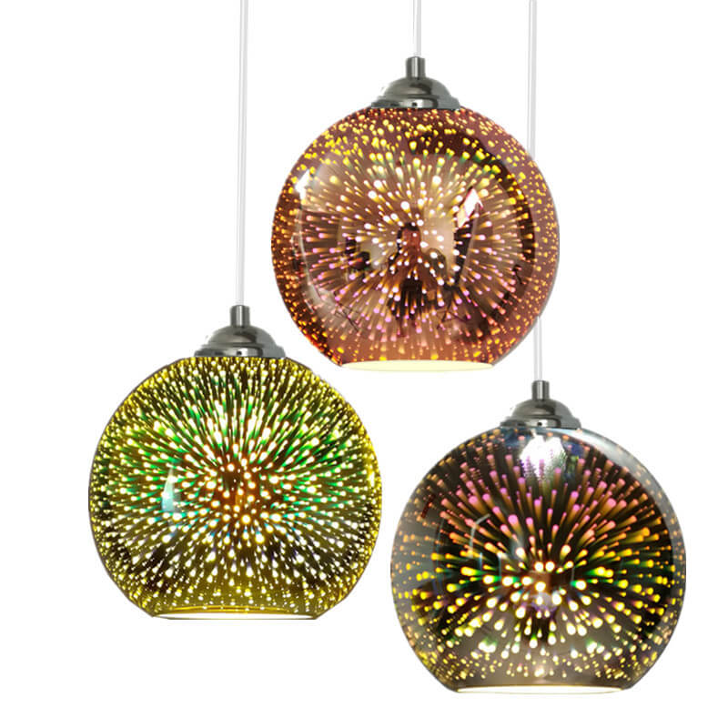 3D Colorful Firework Glass Pendant Lamp