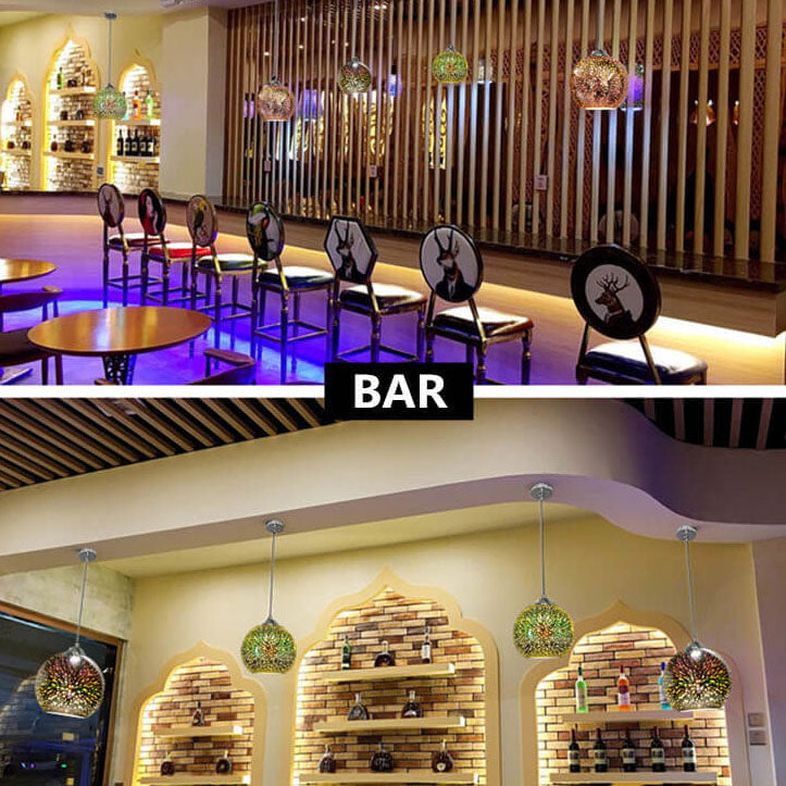 Modern 3D Firework Glass Pendant Light