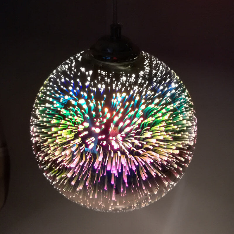 Modern 3D Firework Glass Pendant Light