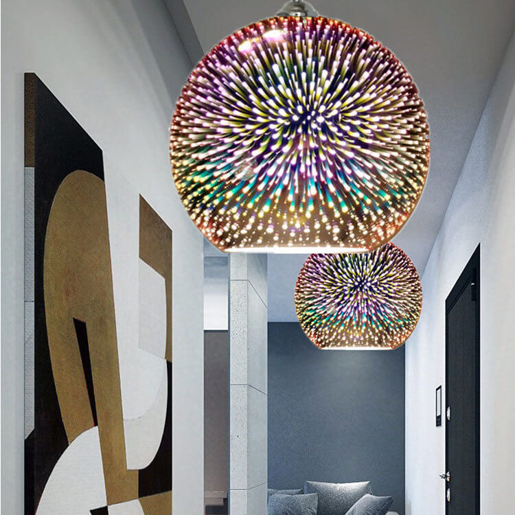 Modern 3D Firework Glass Pendant Light
