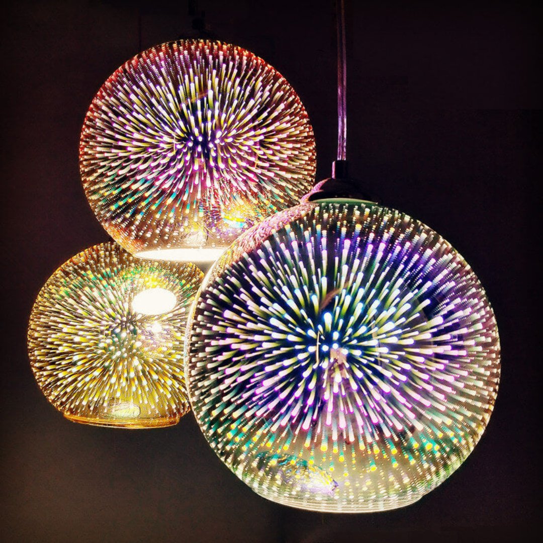 3D Colorful Firework Glass Pendant Lamp