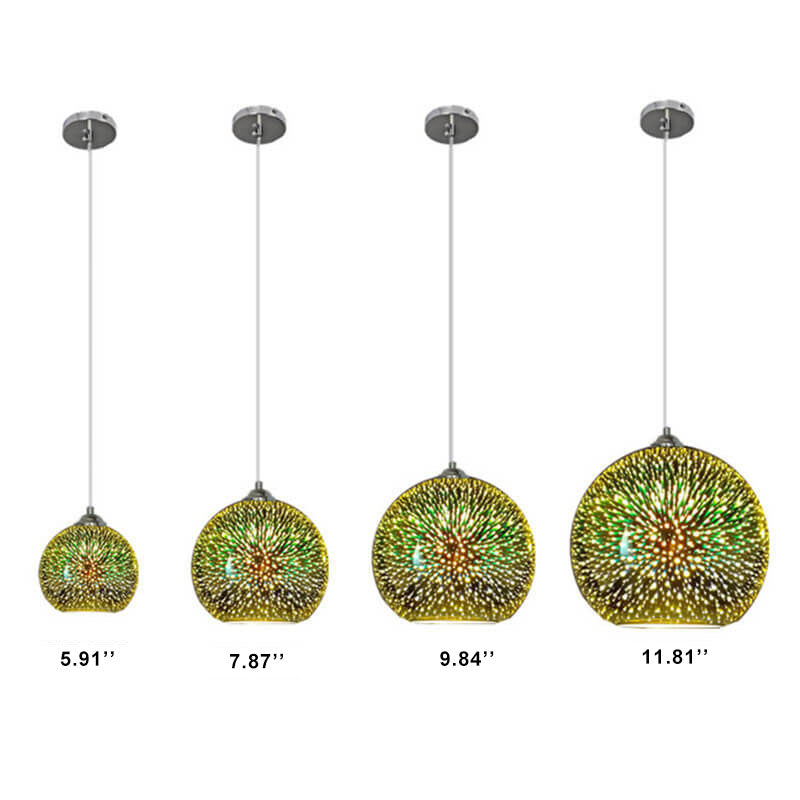 3D Colorful Firework Glass Pendant Lamp