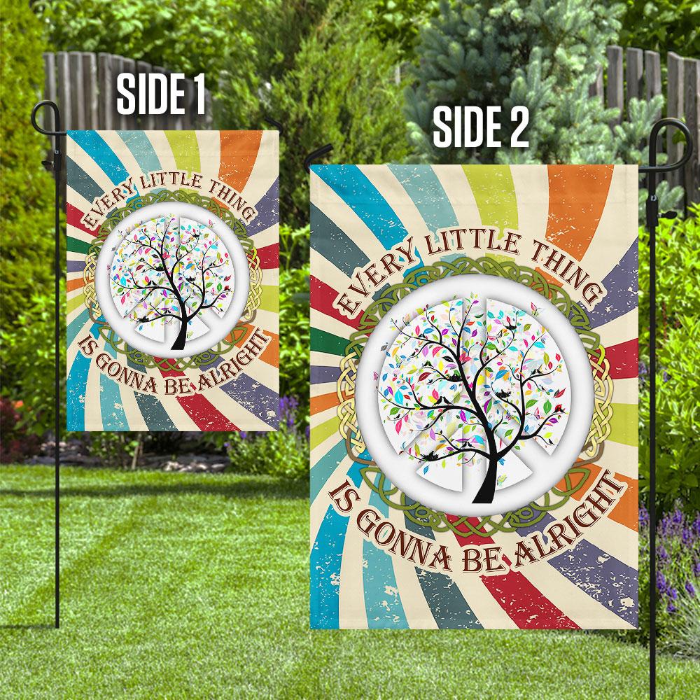 Double-Sided Canvas Every Little Thing Is Gonna Be Alright Flag