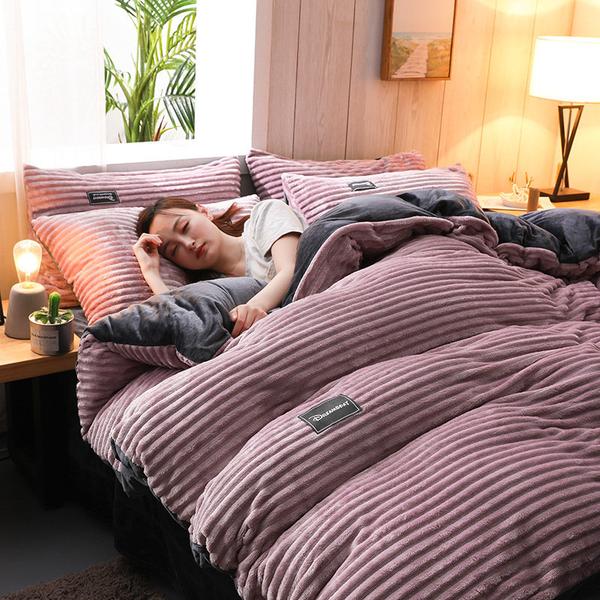 Thick Corduroy Velvet Bedding Set - Cozy Winter Comfort