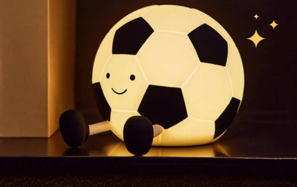 Rechargeable Soccer Ball Night Light with Dimmable LED