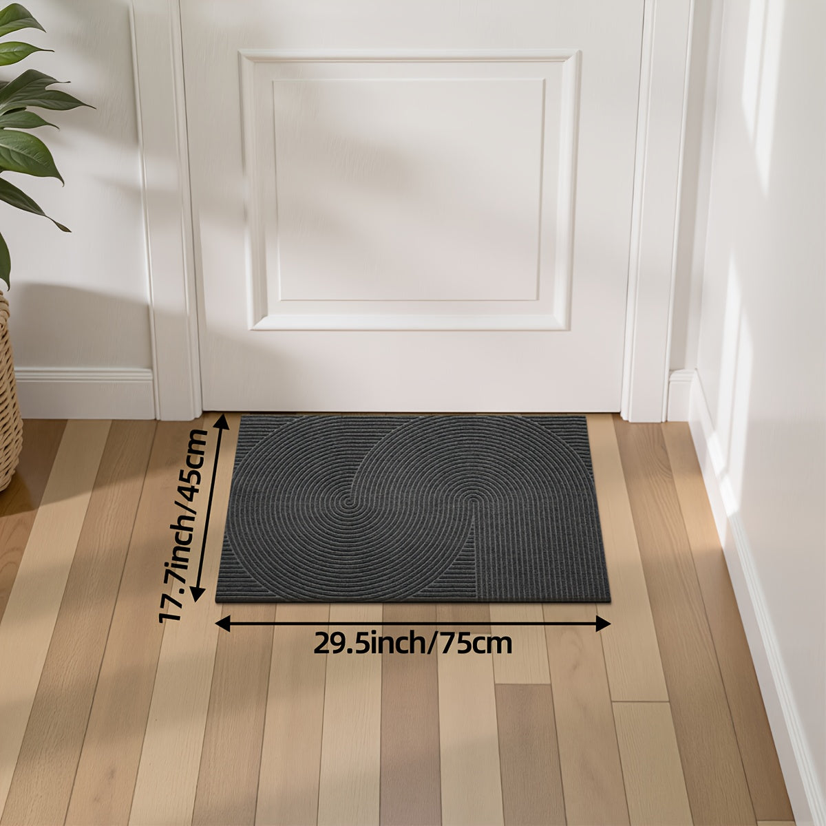 Non-Slip Geometric Entryway Rug for Indoor and Outdoor Use