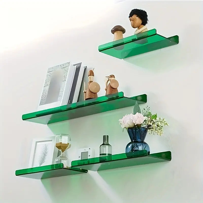 Industrial Blue Floating Wall Shelf for Versatile Storage