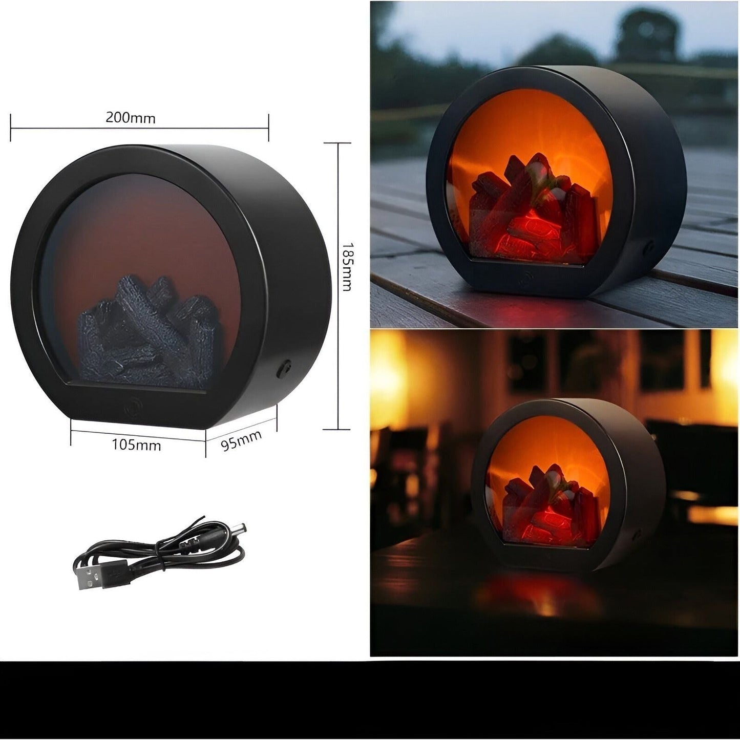 LED Lantern with Realistic Flame Effect for Cozy Ambient Lighting