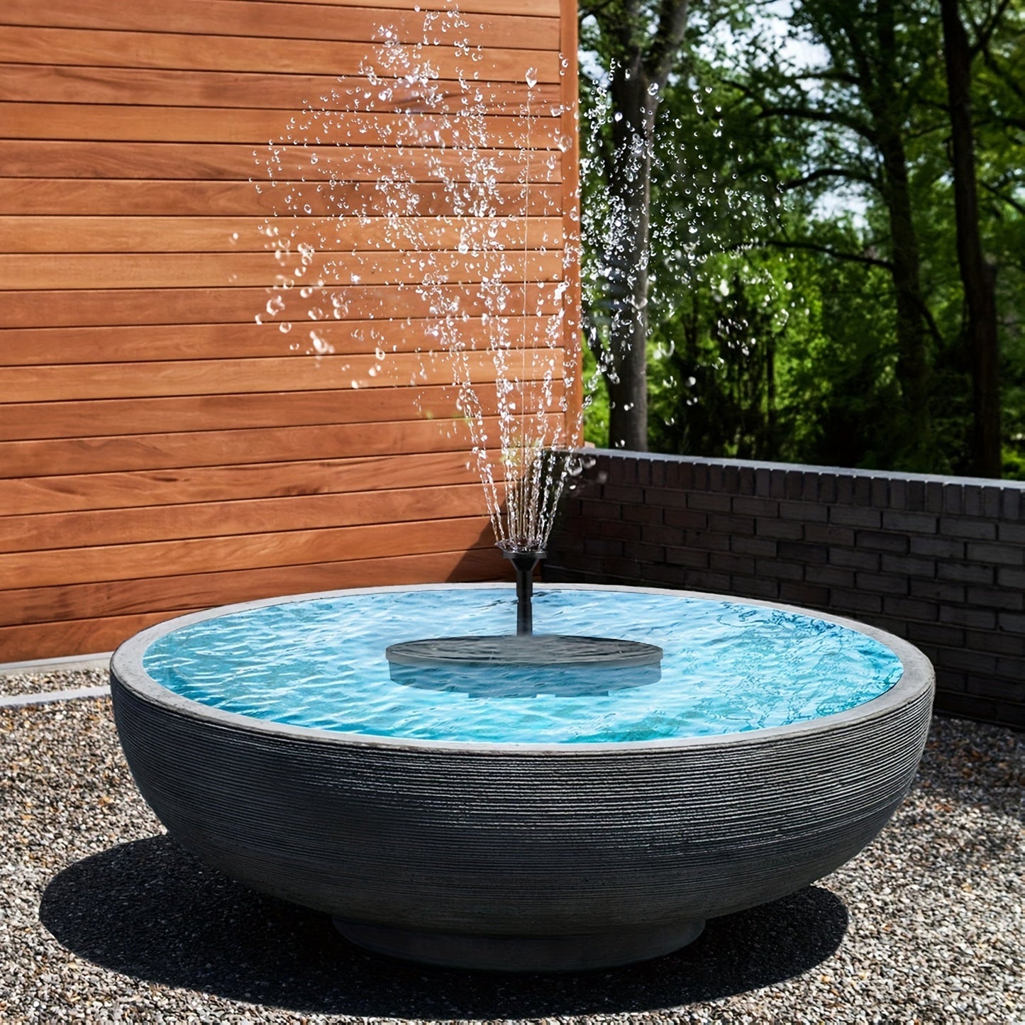 Solar-Powered Floating Fountain with 8 Fountain Heads