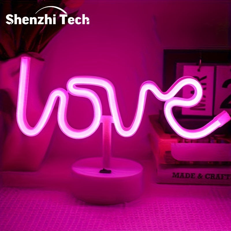 Neon LED Table Lamp for Parties and Romantic Ambiance