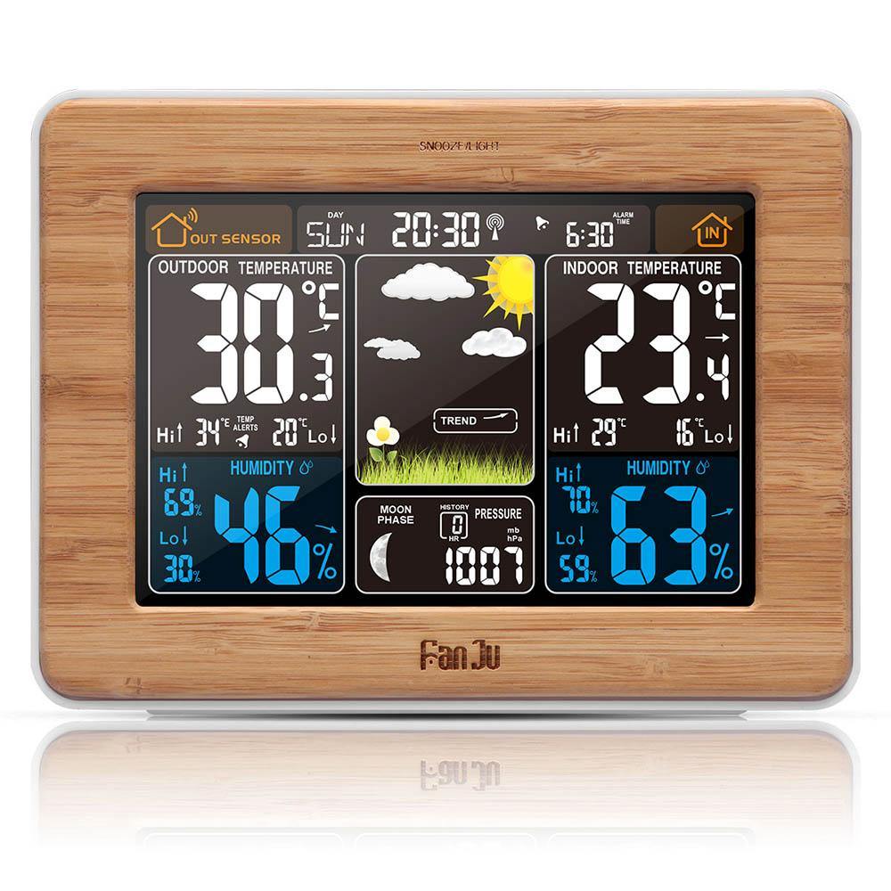 Weather Control Smart Watch with Color Display and Wireless Sensor
