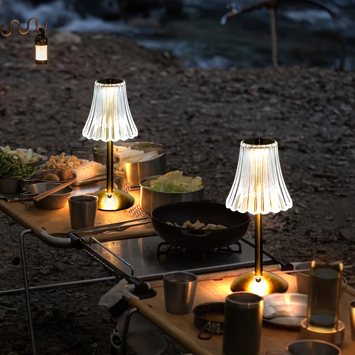 LED Crystal Table Lamp with Touch Control and Adjustable Lighting