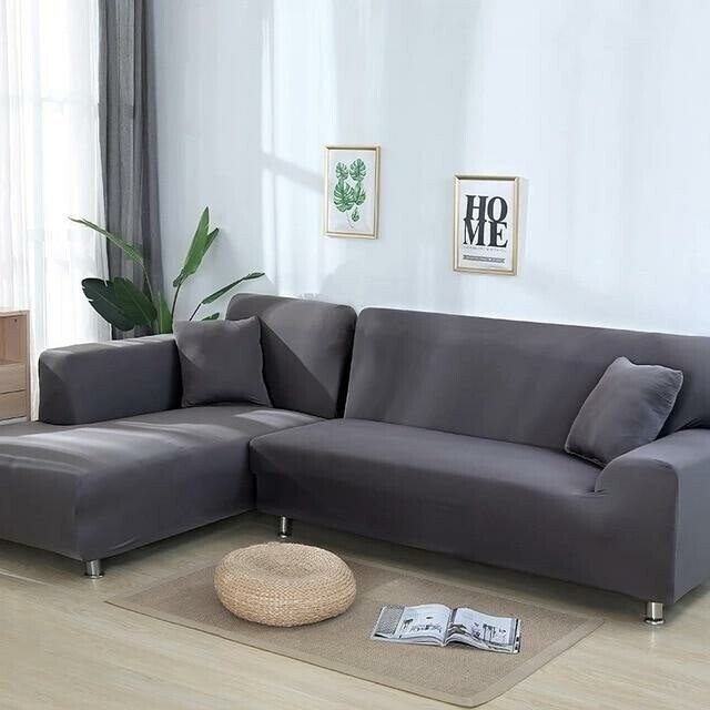 Stretchable Slipcover Sofa Protector in Plain Color