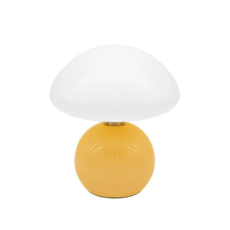 Dimmable Modern LED Nightstand Lamp with Glass Shade