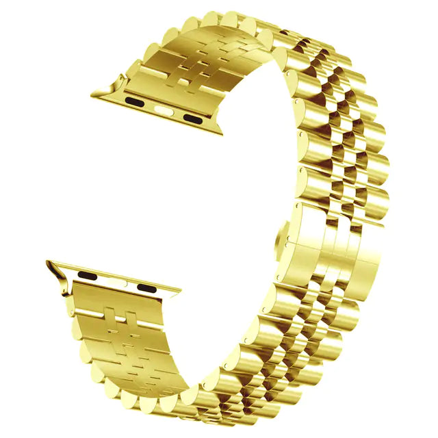Stainless Steel Apple Watch Bracelet - Adjustable, Elegant Design