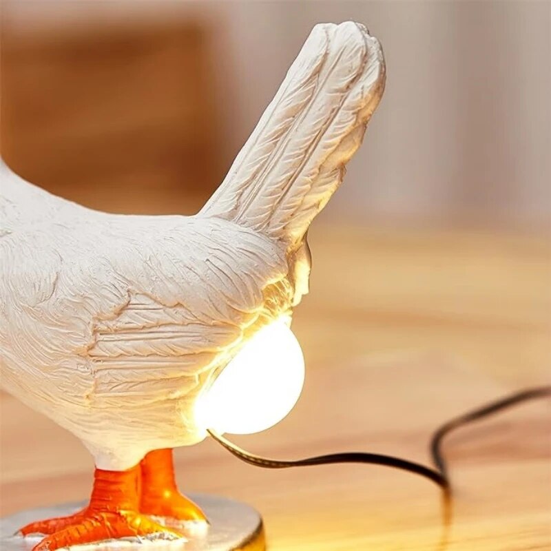 Chicken-Shaped Resin LED Night Light