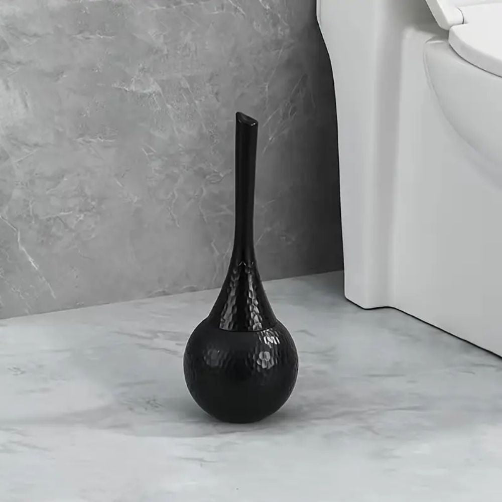 Elegant Toilet Brush with Ergonomic Handle and Storage Base