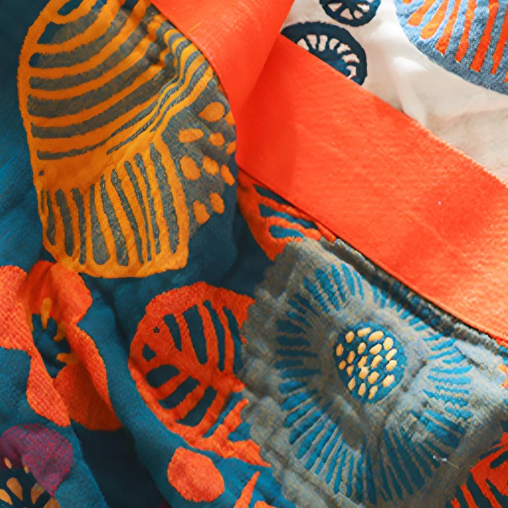 Organic Cotton Boho Flower Blanket