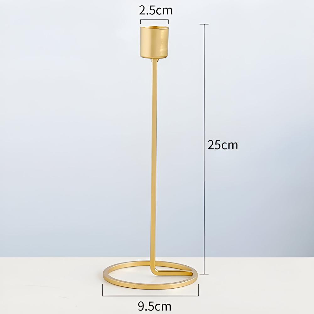 Golden Metal Candle Holders - Boho Chic Decor