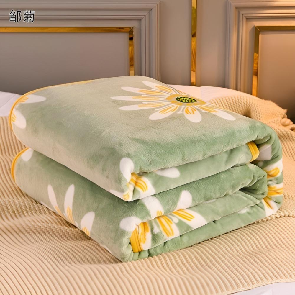 Sunny Daisy Double-Sided Velvet Blanket