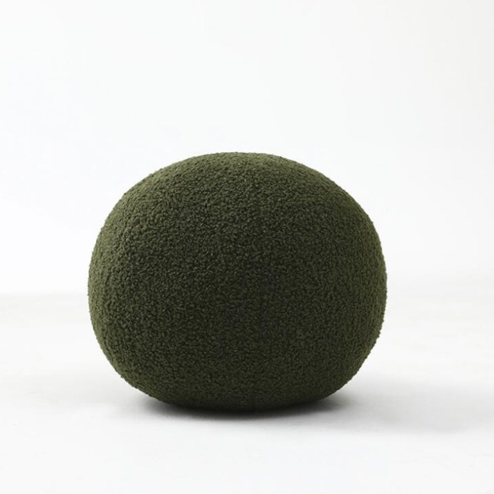 Plush Boucle Ball Cushion 12-Inch