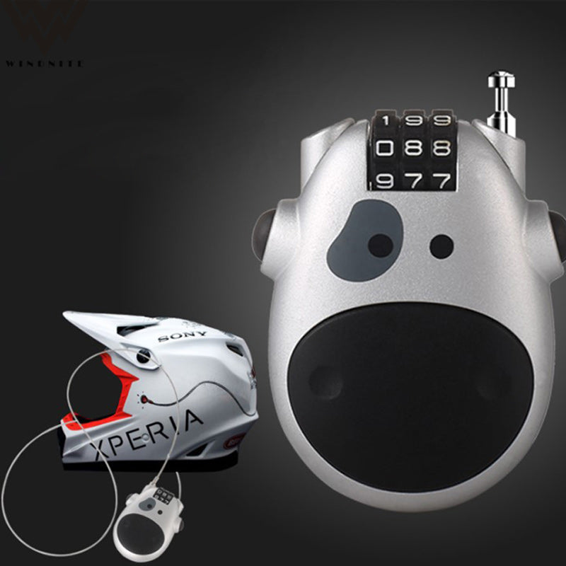 Retractable 3-Digit Combination Bike Lock