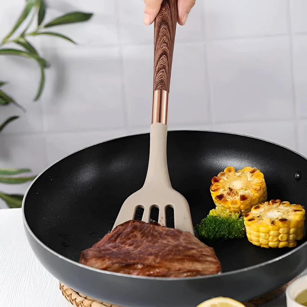 Luxe Heat-Resistant Silicone Cooking Utensils Set - 10 Pieces