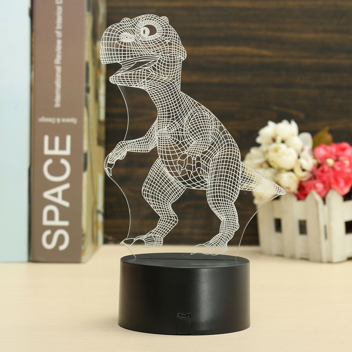 3D Color-Changing T-Rex Dinosaur Night Light