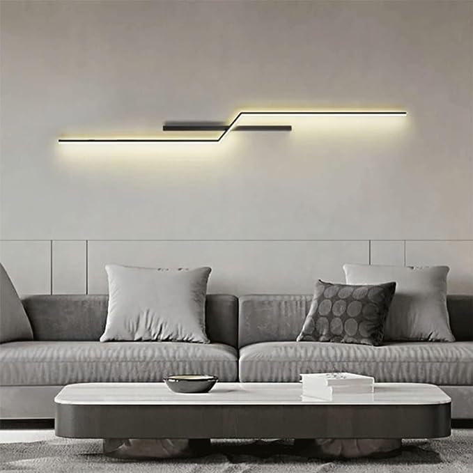 Modern LED Minimalist Wall Lamp in Black and Gold