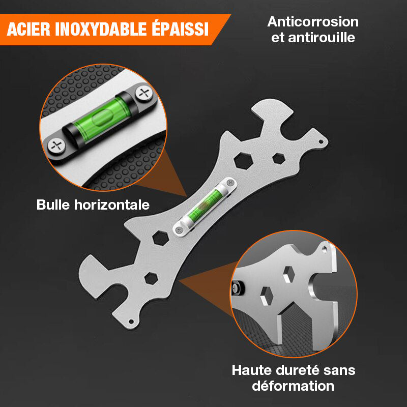 Adjustable Stainless Steel Angle Wrench for Faucets and Sinks