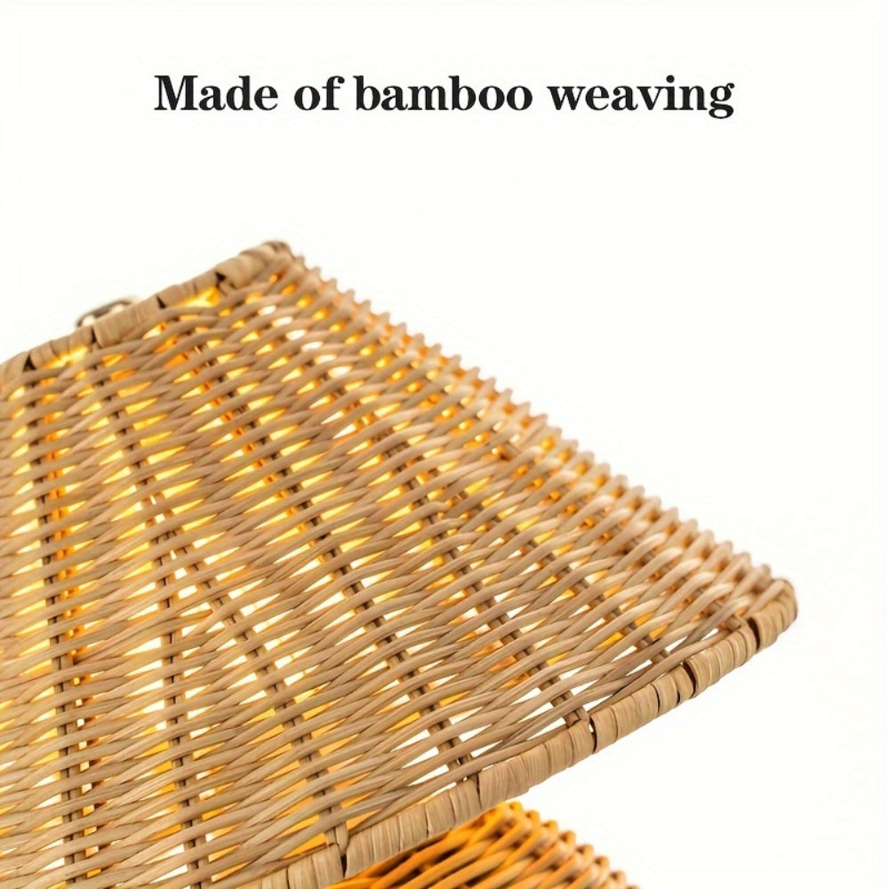 Handcrafted Rattan Table Lamp with Natural Texture